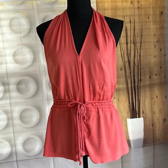 Ella Moss Peachy/Orange Halter Top - Picture 1 of 11